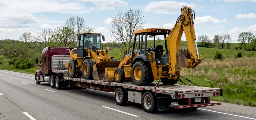 Loader and Backhoe Tractors Transport Illinois